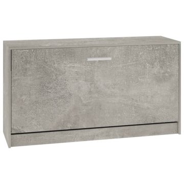 Vidaxl Regal za čevlje betonsko siv 80x24x45 cm inženirski les