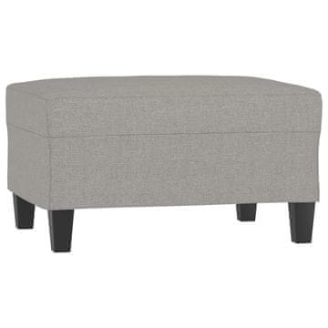 Vidaxl Stolček za noge svetlo siv 70x55x41 cm blago