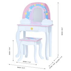 Teamson Fantazijska polja - Little Dreamer Rainbow Medium Toy Vanity - Roza