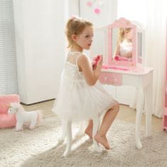 Teamson Fantazijska polja - Moda Twinkle Star Prints Gisele Play Vanity Set - Pink / White