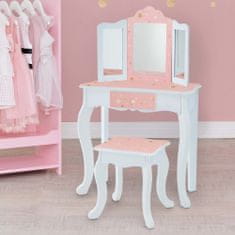 Teamson Fantazijska polja - Moda Twinkle Star Prints Gisele Play Vanity Set - Pink / White