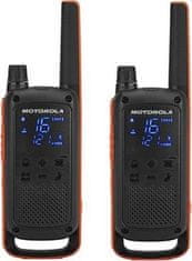 Motorola Oddajnik TLKR T82 2 kosa, domet do 10 km, IPx2, črna/oranžna