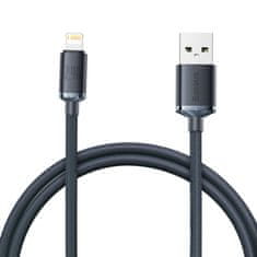 BASEUS kabel USB serije Crystal Shine za hitro polnjenje in prenos podatkov USB Type A - Lightning 2,4A 1,2 m črn (CAJY000001)