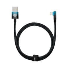 BASEUS MVP 2 kotni kabel s stranskim priključkom USB / Lightning 1 m 2,4 A, modri (CAVP000021)