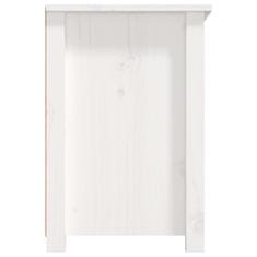Vidaxl TV omarica bela 79x35x52 cm trdna borovina