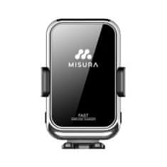 MISURA MA04 - Nosilec za telefon v avtomobilu z brezžičnim polnjenjem QC3.0 SILVER