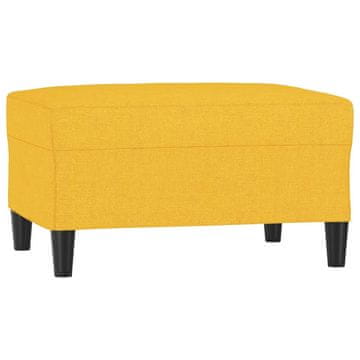 Vidaxl Stolček za noge svetlo rumen 70x55x41 cm blago