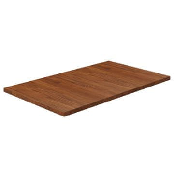 shumee vidaXL Kopalniški pult temno rjav 100x60x2,5 cm trdna hrastovina