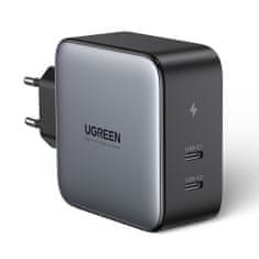 Ugreen omrežni polnilec 2x USB Type C 100W Power Delivery siv (50327)