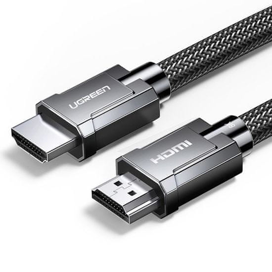 Ugreen kabel HDMI 2.1 8K 60 Hz / 4K 120 Hz 3D 48 Gb/s HDR VRR QMS ALLM eARC QFT 2 m siva (HD135 70321)