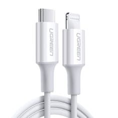 Ugreen Kabel za iPhone MFi USB-C - Lightning 20 W 3 A 1 m bel
