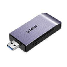 Ugreen Bralnik pomnilniških kartic SD / micro SD / CF / MS vtič USB 3.0 - siv