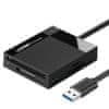 Ugreen ADAPTER ZA BRALNIK POMNILNIH KARTIC SD MICRO SD CF MS NA USB 3.0 HITRIČNI ČRNI