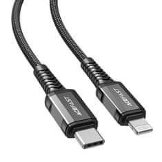AceFast Kabel USB-C v Lightning C1-01, 1,2 m (črn)