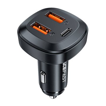 AceFast B9 avtopolnilec, 66 W, 2x USB + USB-C (črn)