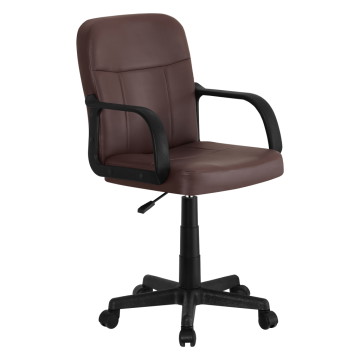 eoshop Pisarniški stol AYLA NEW, rjava/črna ekoumetno usnje, vrtljiv, nastavljiva višina, 80 kg