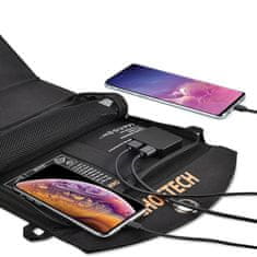 Choetech Zložljiv solarni polnilec USB 19W 2xUSB črn