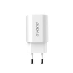 DUDAO EU polnilec 2x USB 5V/2,4A + Lightning kabel bele barve (A2EU + Lightning bele barve)