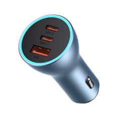 BASEUS BASEUS AVTOPOLNILEC USB-A + 2X USB-C 65W MODER