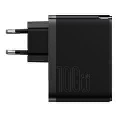 BASEUS GaN5 Pro USB-C / USB 100W hitri univerzalni omrežni polnilnik - črn