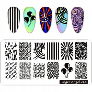 shumee Ploščica za žigosanje nohtov Finger Angel - V13