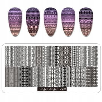 shumee Ploščica za žigosanje nohtov Finger Angel - V20