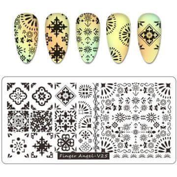 shumee Ploščica za žigosanje nohtov Finger Angel - V25