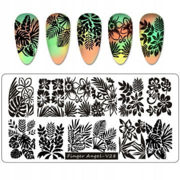 shumee Ploščica za žigosanje nohtov Finger Angel - V28