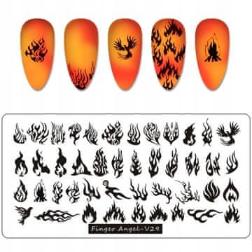 shumee Ploščica za žigosanje nohtov Finger Angel - V29