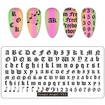 shumee Ploščica za žigosanje nohtov Finger Angel - V31