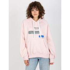 Ex moda Ženski pulover z oversize potiskom ADIA svetlo roza EM-BL-718.39P_392700 Univerzalni