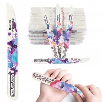 shumee 10x pilica za nohte 150/180 ravna ladjica 2v1