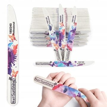 shumee 10x pilica za nohte 180/240 ravna ladjica 2v1