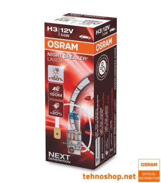 Osram ŽARNICA HALOGEN H3 NIGHT BREAKER LASER 64151NL 12V 55W PK22s