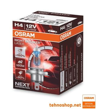 OSRAM DE ŽARNICA OSRAM HALOGEN H4 NIGHT BREAKER LASER 64193NL 12V 60/55W P43t