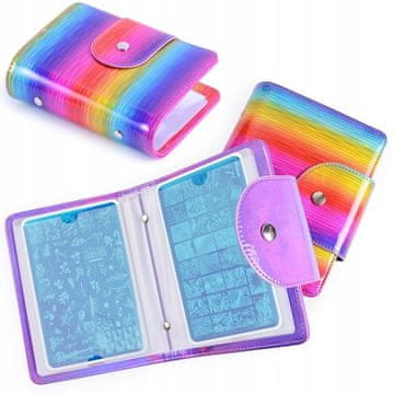 shumee Organizator za 20 krožnikov za štampiljke, srednje mavrični