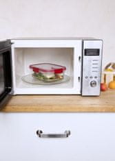 Curver Posodica za shranjevanje hrane, Smart Cook, borosilikatno steklo, 0,6l, transparent /rdeča