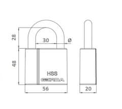Gerda Verižna ključavnica za motor Chain 1200/10 round + Obešanka HSS531