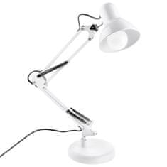 LUMILED Namizna svetilka E27 TOBI bela + namizno držalo