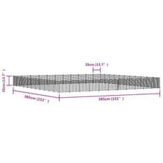 Vidaxl Ograda za hišne ljubljenčke s 44 paneli črna 35x35 cm jeklo