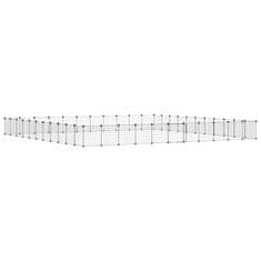 Vidaxl Ograda za hišne ljubljenčke s 44 paneli črna 35x35 cm jeklo