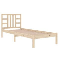 Vidaxl Posteljni okvir iz trdnega lesa 90x190 cm 3FT