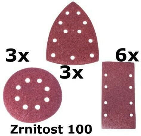 Asist Brusni papir P100 - komplet 12 kosov za AE3VK20DN
