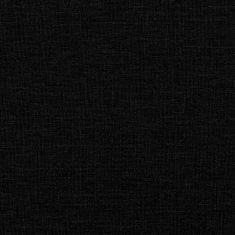Greatstore Klop z blazinami črna 113x64,5x75,5 cm blago