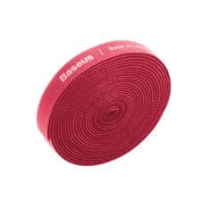 BASEUS Baseus Rainbow Circle Velcro trakovi, organizator kablov 3 m (rdeča)