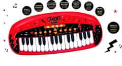 Teddies Klavir ROCK STAR 31 tipk, plastika, 46 cm, na baterije, z zvokom in svetlobo