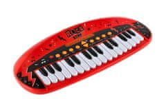 Teddies Klavir ROCK STAR 31 tipk, plastika, 46 cm, na baterije, z zvokom in svetlobo
