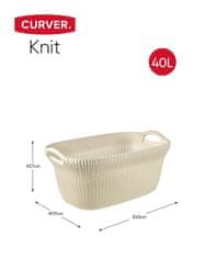 Curver Košara za perilo Knit, 40l, bela