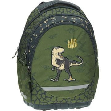 Street Šolski nahrbtnik Ergonomic Wild Child Dino z ergonomskim hrbtiščem in odsevniki