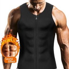Cool Mango Savna body shaper za moške, oblikovalec telesa, moški telovnik za vadbo in hujšanje, obleka za oblikovanje postave, za vse oblike vadbe, do 3x več potenja,povečuje telesno temperaturo, S-M – Menshaper